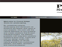 Tablet Screenshot of poundridgestoneandlandscaping.com